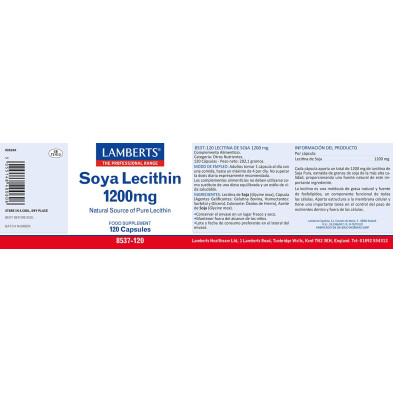 Lecitina 1200mg 120 Cápsulas - Lamberts