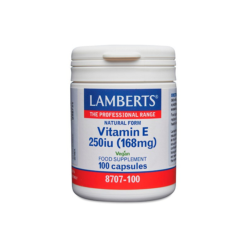 Vitamina E Natur 250 UI 100 Cápsulas - Lamberts
