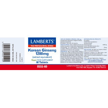 Ginseng Coreano 1200mg 60 Cápsulas - Lamberts