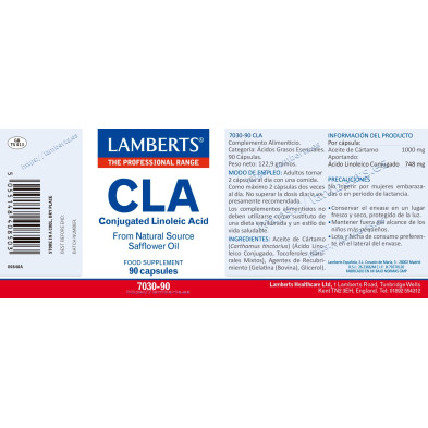 CLA 1000mg 90 Cápsulas - Lamberts