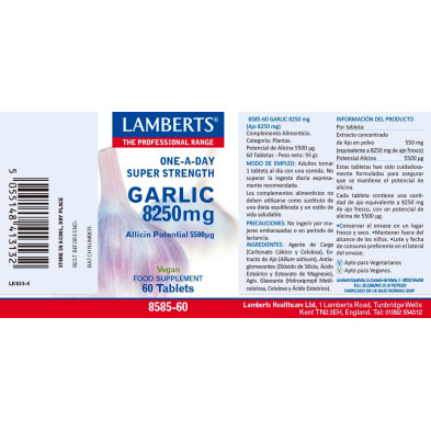 Ajo 1650mg 60 Cápsulas - Lamberts