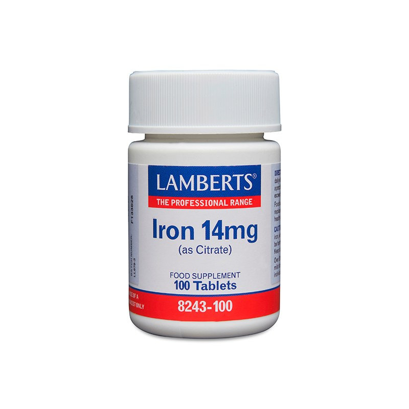 Hierro Citrato 14mg 100 Tabletas - Lamberts