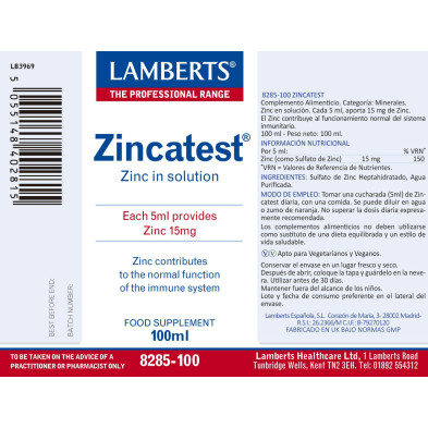 Zincatest 100ml - Lamberts