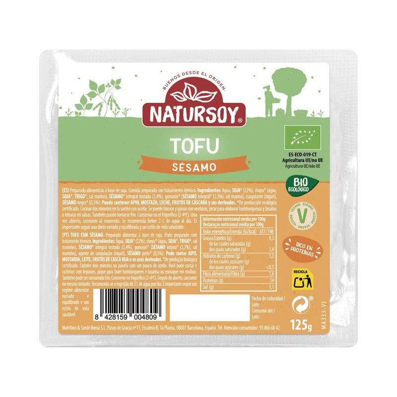 Tofu Sésamo Bio 250g - Natursoy