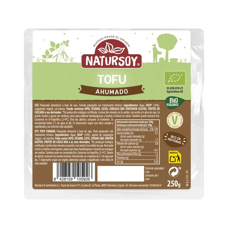 Tofu Ahumado Bio 800g - Natursoy