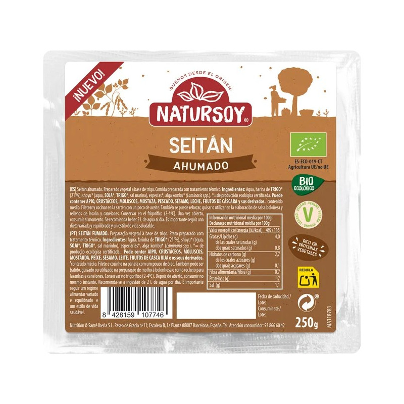 Seitán Ahumado Bio 250g - Natursoy