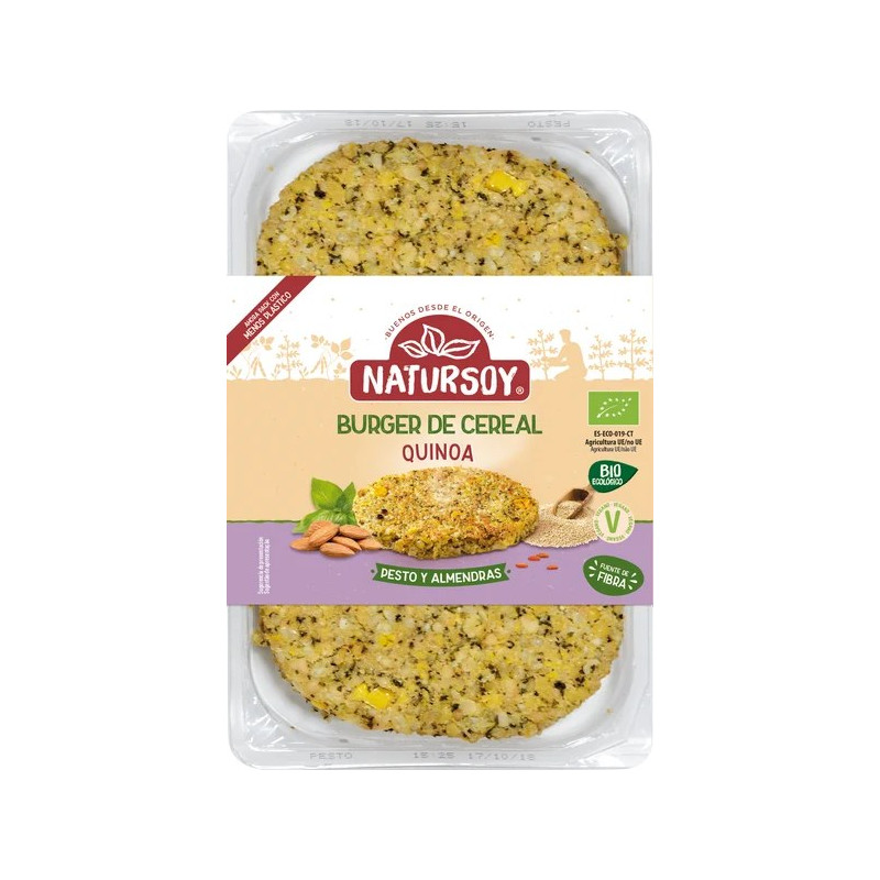 Cereal Burger Quinoa Pesto 160g - Natursoy