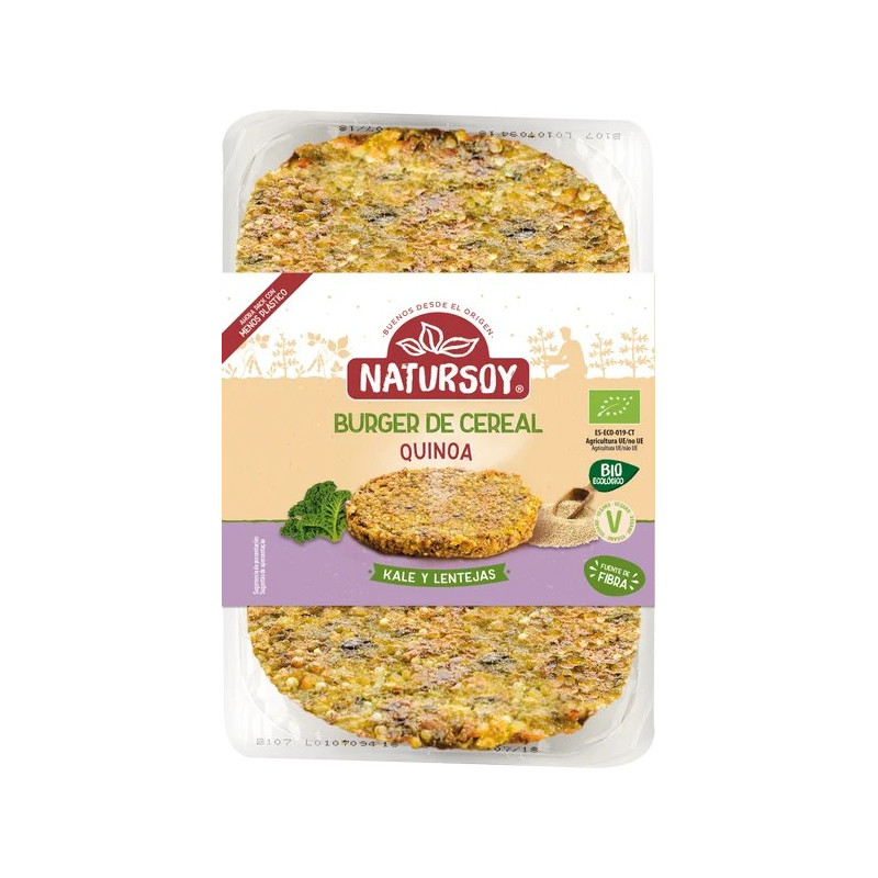 Quinoa Burger Kale, Lentejas, Pasas 250g - Natursoy