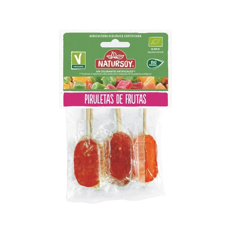 Bio Piruletas 5 Sabores 62g - Natursoy