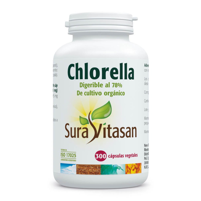 Chlorella 455mg 300 Cápsulas - Sura Vitasan