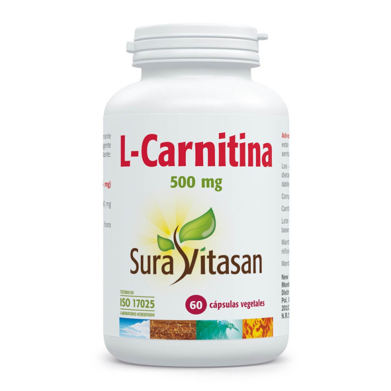L-Carnitina 500mg 60 Cápsulas - Sura Vitasan