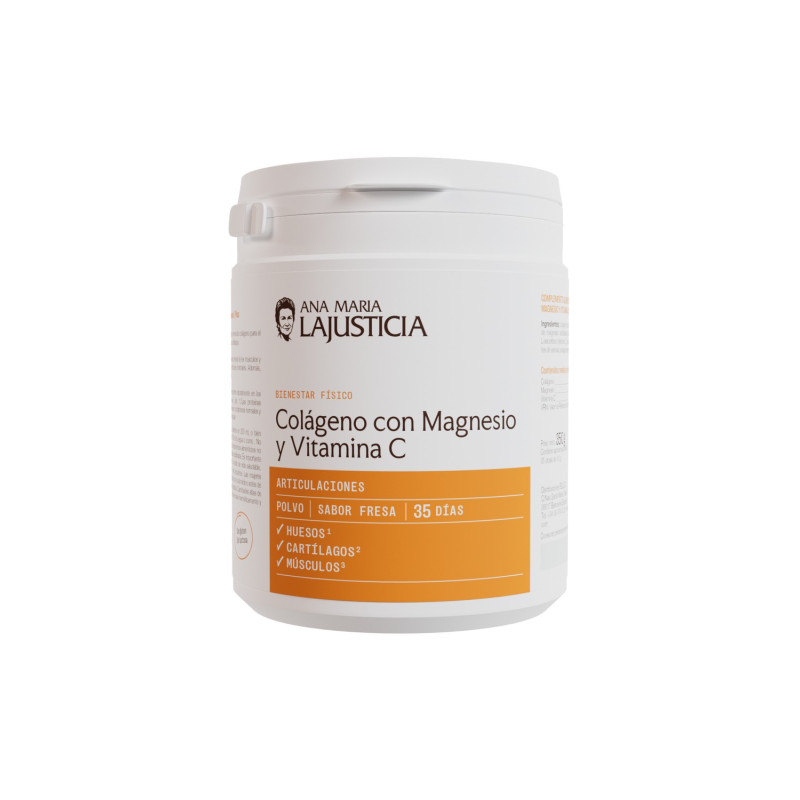 Colágeno con Magnesio y Vitamina C fresa 350 g | Ana Mª Lajusticia