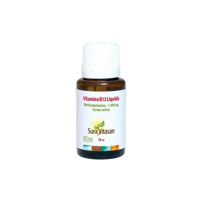 Vitamina B12 Líquida Metilcobalamina 1000µg 15ml - Sura Vitasan