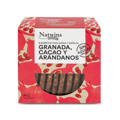 Barrita Galletas Cacao Arandano Y Granada 80g