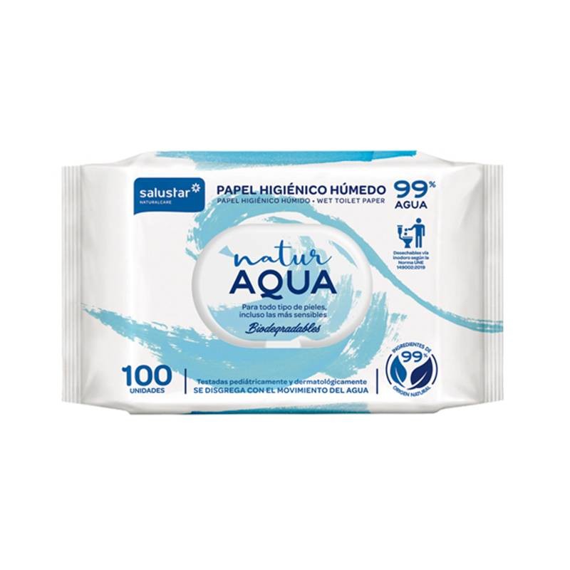 Toallita Papel Higiénico Natur Aqua 100ud: Higiene Natural y Sostenible
