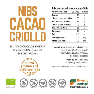 Cacao Criollo 200g - Energy Feelings