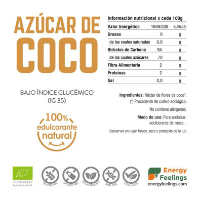 Azúcar Coco 500g - Energy Feelings