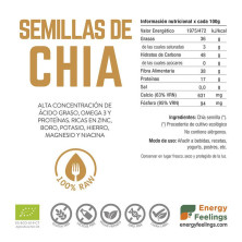 Chía Eco Semilla Xxl Pack 1kg - Energy Feelings