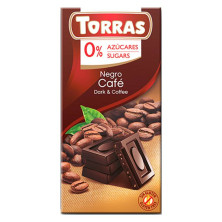 Chocolate Negro Sin Azúcar Con Café 75g - Torras