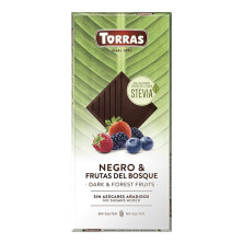 Chocolate Negro De Frutos Del Bosque Con Stevia 125g - Torras