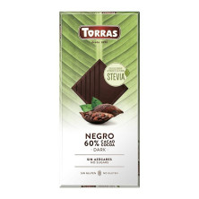 Chocolate Negro 60% Con Stevia 100g - Torras