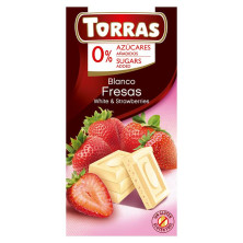 Chocolate Blanco Con Fresas 75g - Torras