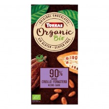 Chocolate Bio Negro 90% Cacao Criollo Forastero - Torras