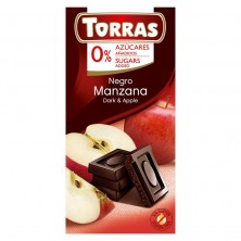 Chocolate Negro Con Manzana Sin Azúcar 75g - Torras