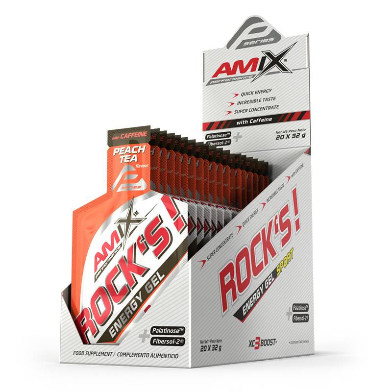 Rock´S Gel Con Cafeina Melocoton 20x32g - Amix