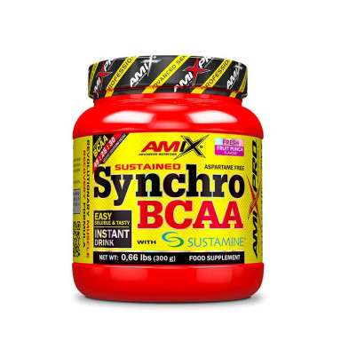 Amix Synchro Bcaa Plus Sustamine 300g - Aminoácidos Naturales en Polvo