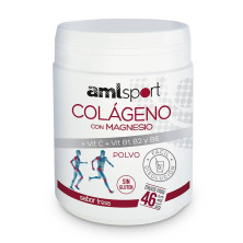 Colágeno Con Magnesio + Vitamina C + Vitamina B1 Fresa 350g Polvo - Amlsport
