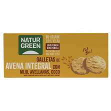 Galleta Avena Integral Mijo/Avellana/Coco Bio - Naturgreen