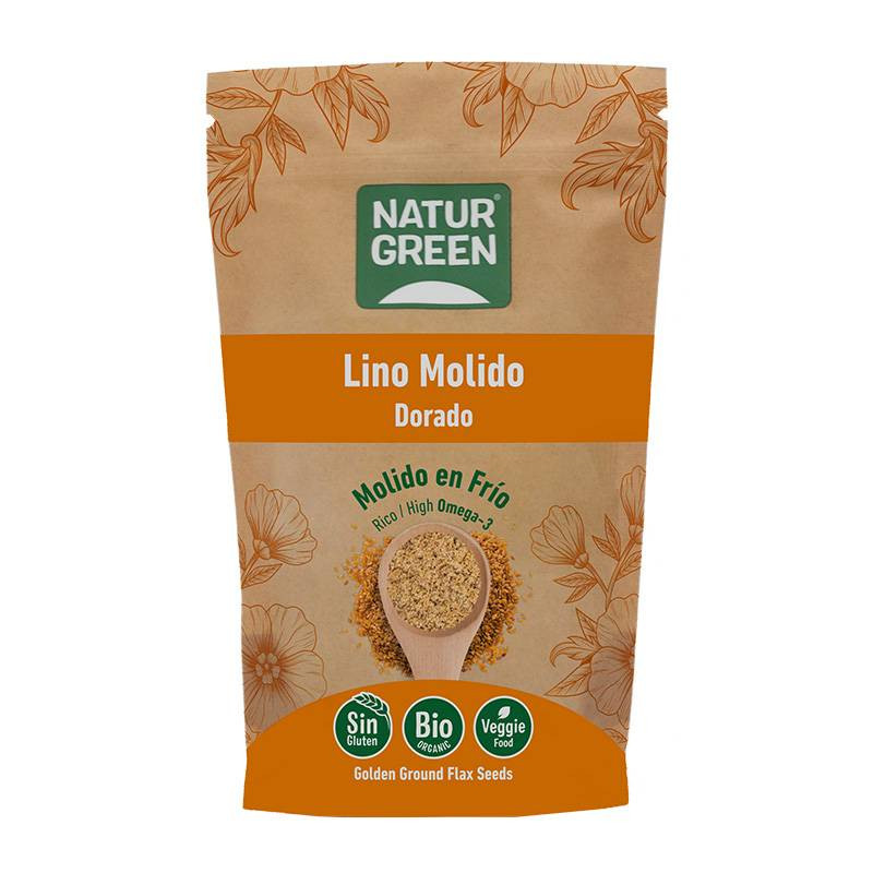 Semillas Lino Dorado Molido Bio 225g - Naturgreen
