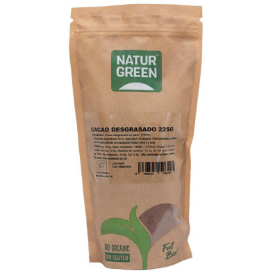 Cacao Desgrasado Bio 225g - Naturgreen