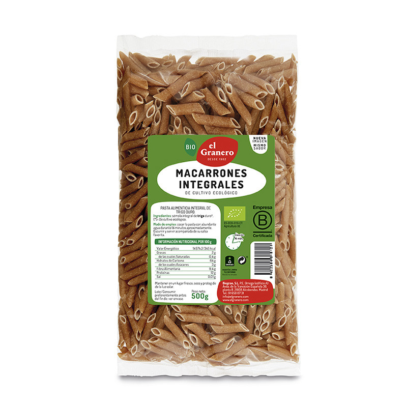 Macarron Integral Bio 500g - El Granero