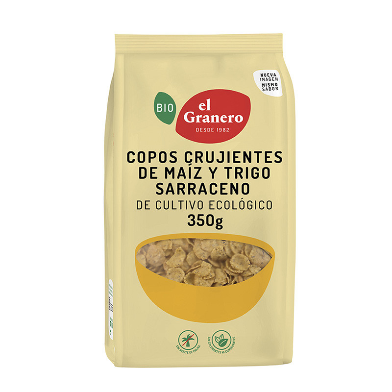 Copos Crujientes De Maiz Y Sarraceno Bio 350g - El Granero