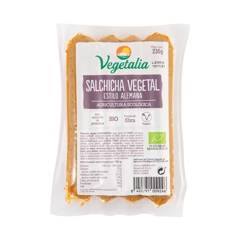 Salchicha Vegetal Alemana Bio 230g