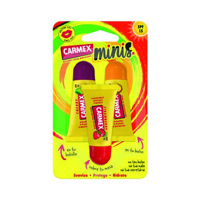 Triplo Mini Tubos Cereza, Piña, Fresa - Carmex