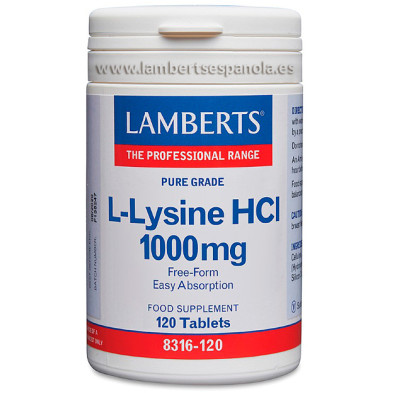 Lisina Hci 120 Tabletas 1000mg