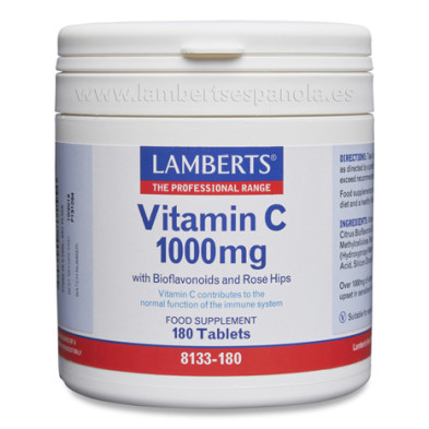 Vitamina C /Bioflavonoides Liberacion Sostenida 1000mg 180ta