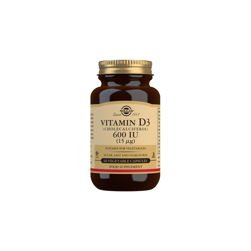 Vitamina D3 600 Uid 60cap Vegetales