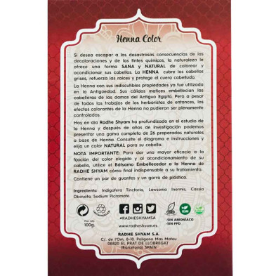 Henna Castaño Caoba Polvo 100g