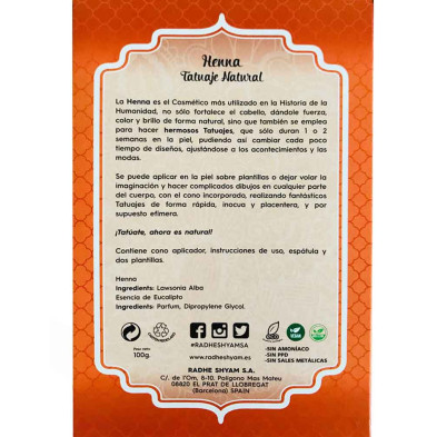 Henna Tatuaje Polvo 100g