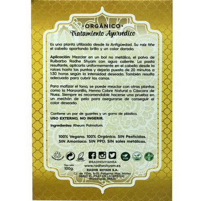 Tratamiento Ayurvedico Ruibarbo Polvo
