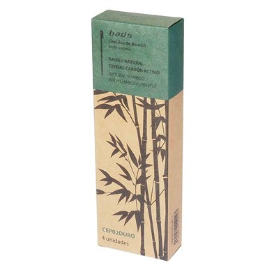 Cepillo Dientes Bambu Natural Medio 4Ud - Bads