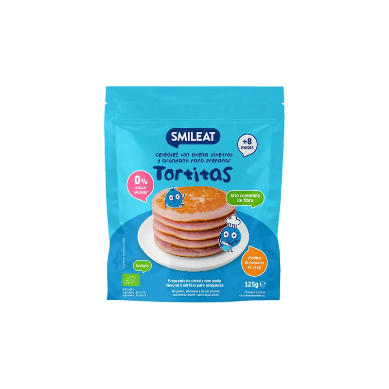 Mix Tortitas Avena Integral Arandano Eco 125G - Smileat Mix Tortitas Avena Integral Arandano Eco 125G - Smileat