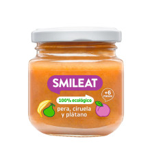 Tarrito Platano, Pera Y Ciruela 130G - Smileat