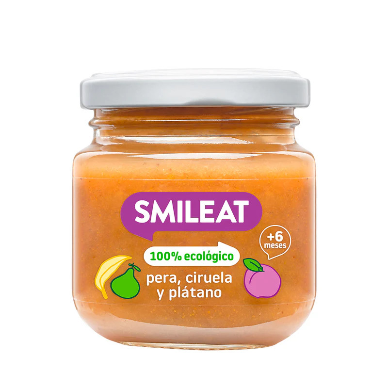Tarrito Platano, Pera Y Ciruela 130G - Smileat
