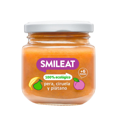 Tarrito Platano, Pera Y Ciruela 130G - Smileat