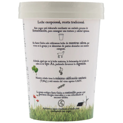 Yogur Cabra Bio 420G - Santa Gadea